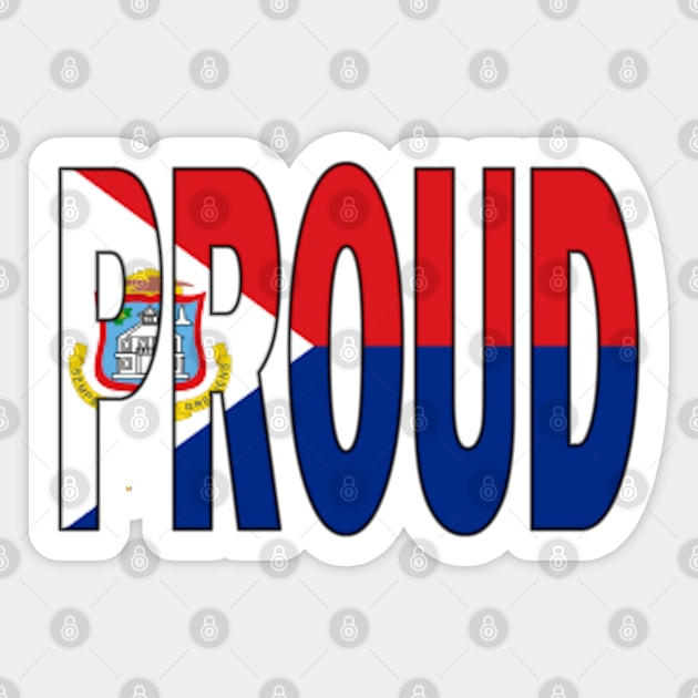 St Maarten Flag Designed in The Word Proud - Soca Mode Sticker by Soca-Mode